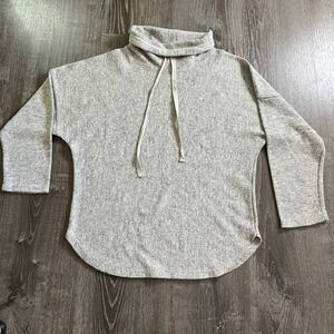 Max Studio London Cowl Neck Pullover Top Dolman‎ Sleeve Gray Womens